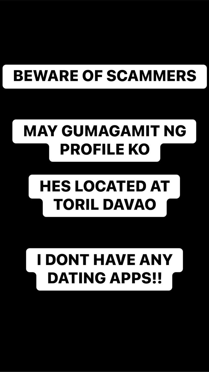FYI

WAG MANI MANIWALA SA MGA GRINDR APPS!

DONT DO ANY TRANSACTIONS SA ANY APPLICATIONS ‼️‼️

Instead message me directly here !