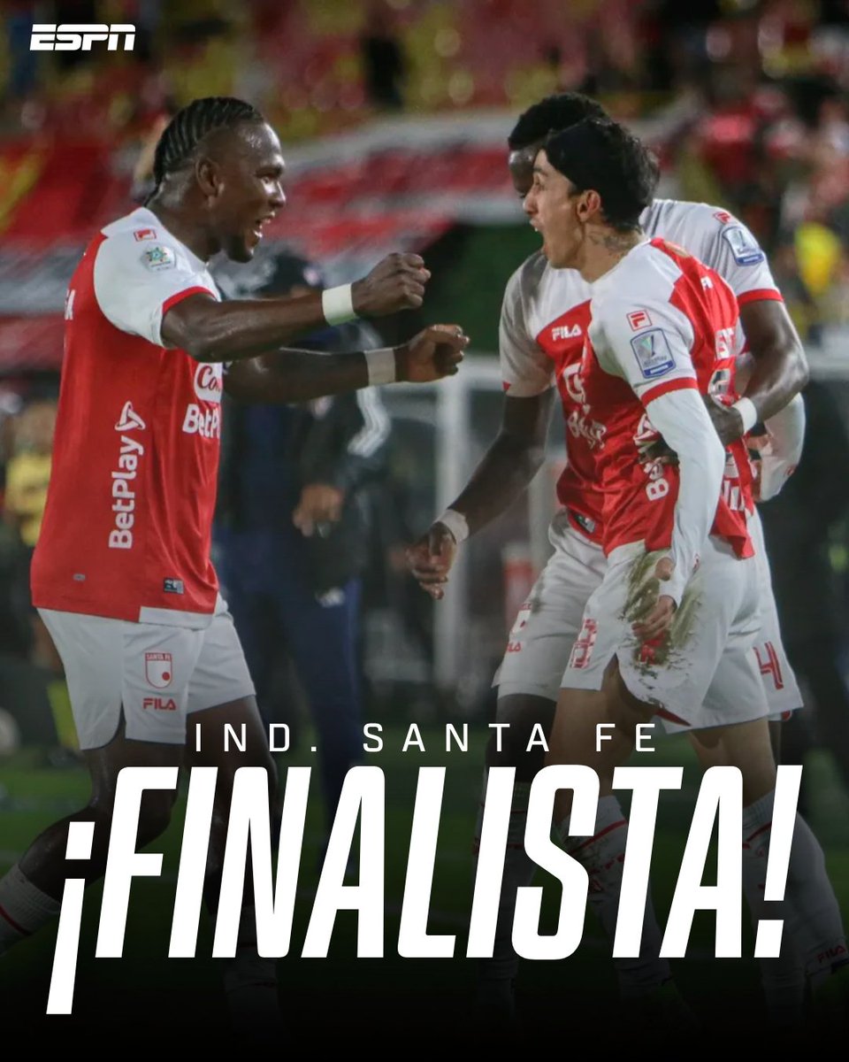ESPNColombia's tweet photo. 🔴🦁 EL LEÓN SUPERÓ A MILLONARIOS DE PRINCIPIO A FIN E IRÁ A LA FINAL

💥 Independiente Santa Fe dio el BATACAZO en El Campín y ganó 1-2 con goles de Rodallega y Murillo. Falcao descontó en el último minuto

🏆 ¡Y ES EL FINALISTA de la liga 2025-1!

🔥 Enfrentará al 🔵🔴 DIM en búsqueda de la décima estrella