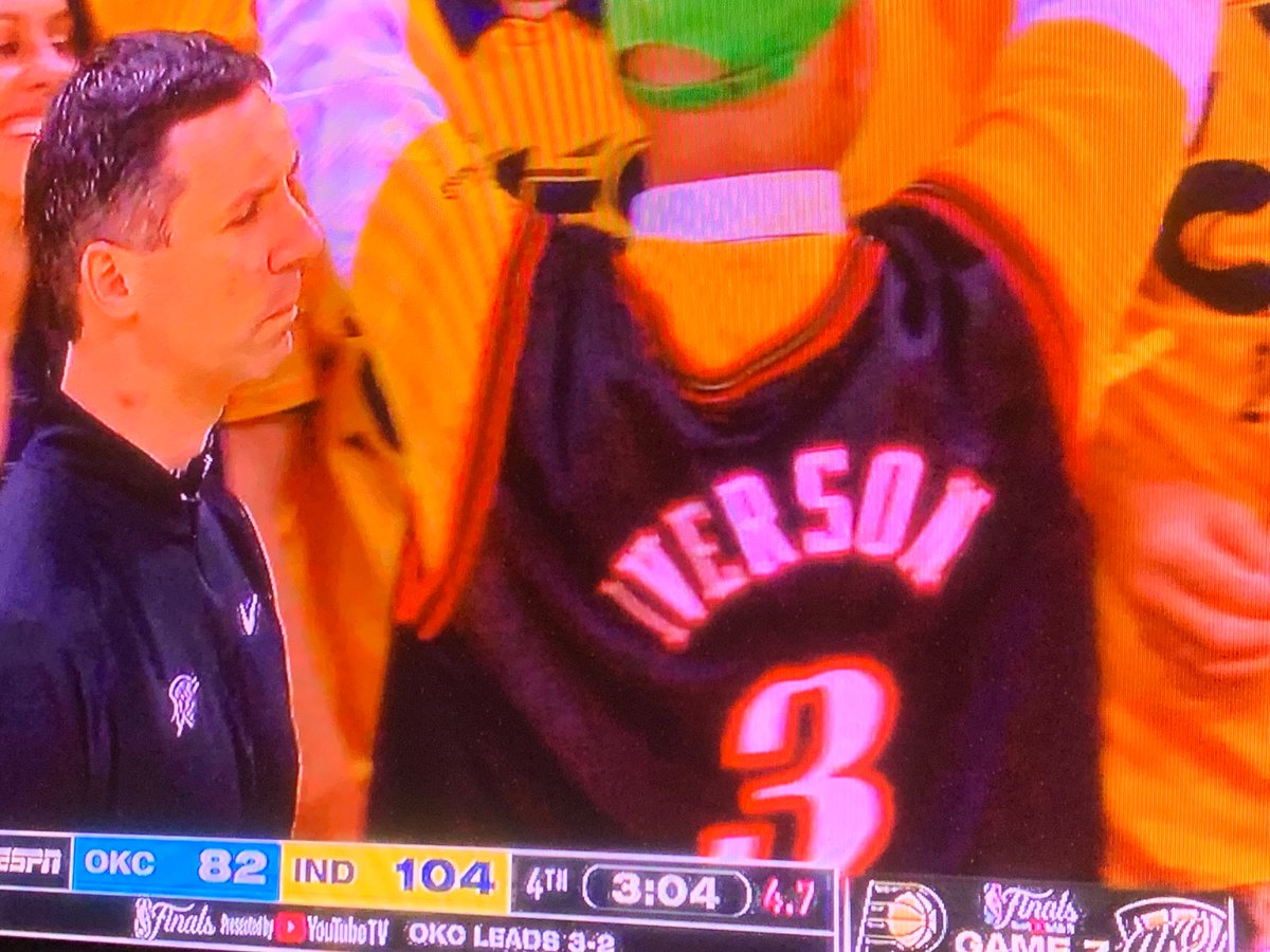 YES INDEED! Respect level CRAZY! <a href="/alleniverson/">Allen Iverson</a> #INDvsOKC #NBAFinals #LivinLegend