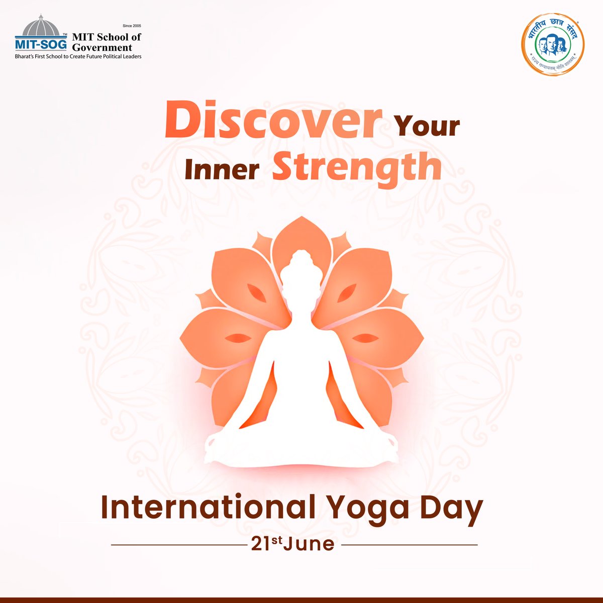 Yoga empowers youth to lead with purpose, strength, and vision. On this International Yoga Day, Bharatiya Chhatra Sansad encourages every future leader and youth of our nation to embrace the timeless discipline of yoga for a stronger self and a stronger nation.

Wishing everyone