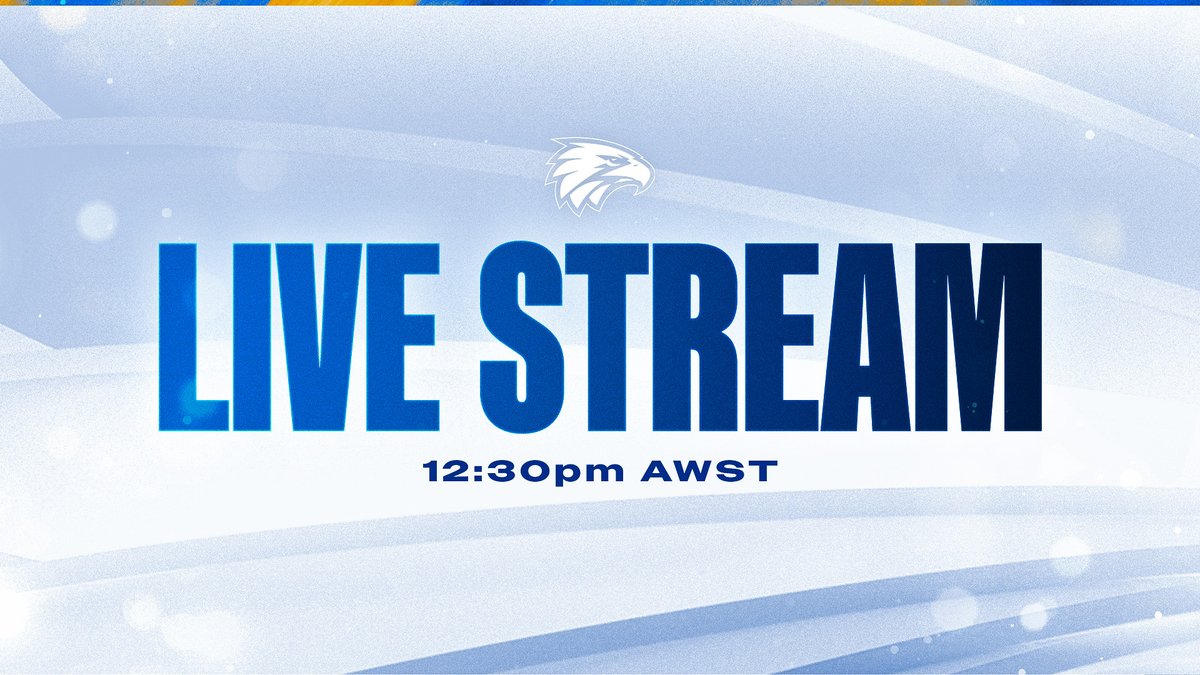 Club retiree, Jeremy McGovern will join live from 12:30pm (AWST) 💙

Tune into the Livestream on Facebook or YouTube.

youtube.com/@WestCoastEagl…