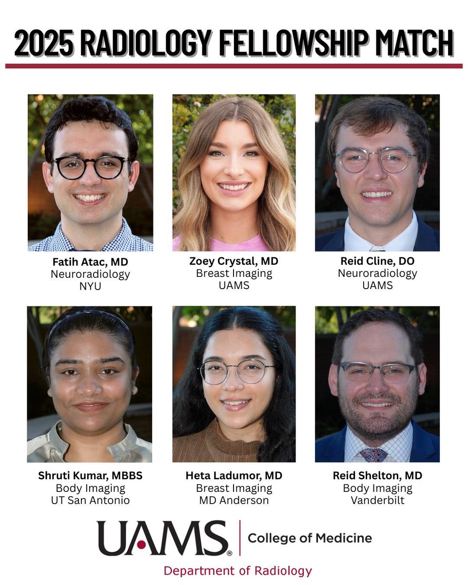 Proud of our rising R4 class on their fellowship matches! 🩻

#radiology
#radres
#matchday