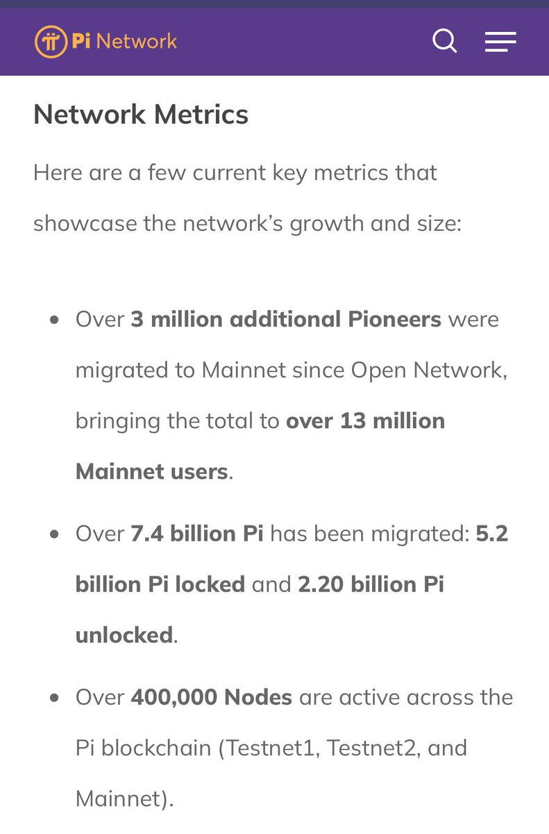 huavancuong1507's tweet photo. #Picoteam 100 ngày sau Open network đạt được: Hơn 3 triệu người dùng Pioneer đã di chuyển sang Mainnet,nâng tổng hơn 13 triệu. Hơn 7,4 tỷ Pi đã được di chuyển: 5,2 tỷ Pi bị khóa và 2,20 tỷ Pi mở khóa
Hơn 400.000 node bảo chứng cho phi tập trung toàn cầu #Pi2Day https://t.co/gt5GcLzXii