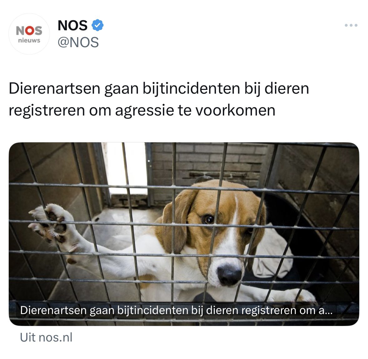 Hahaha. Prima initiatief van dierenartsen natuurlijk. Maar dan gebruiken jullie <a href="/NOS/">NOS</a> een foto van een beagle? 😂