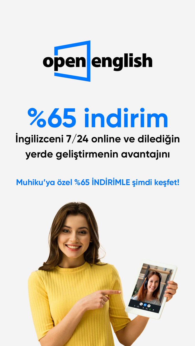 Yabancı Dilini Geliştirmenin Tam Zamanı! 🎉

Open English’in 6 ve 12 aylık üyelik paketlerinde Muhiku üyelerine özel %65 indirim fırsatını kaçırmayın. Siparişinizin ardından, kampanyanın son kullanım tarihine kadar bu fırsattan yararlanın. 💜

👉🏻 buff.ly/3D9HUrt