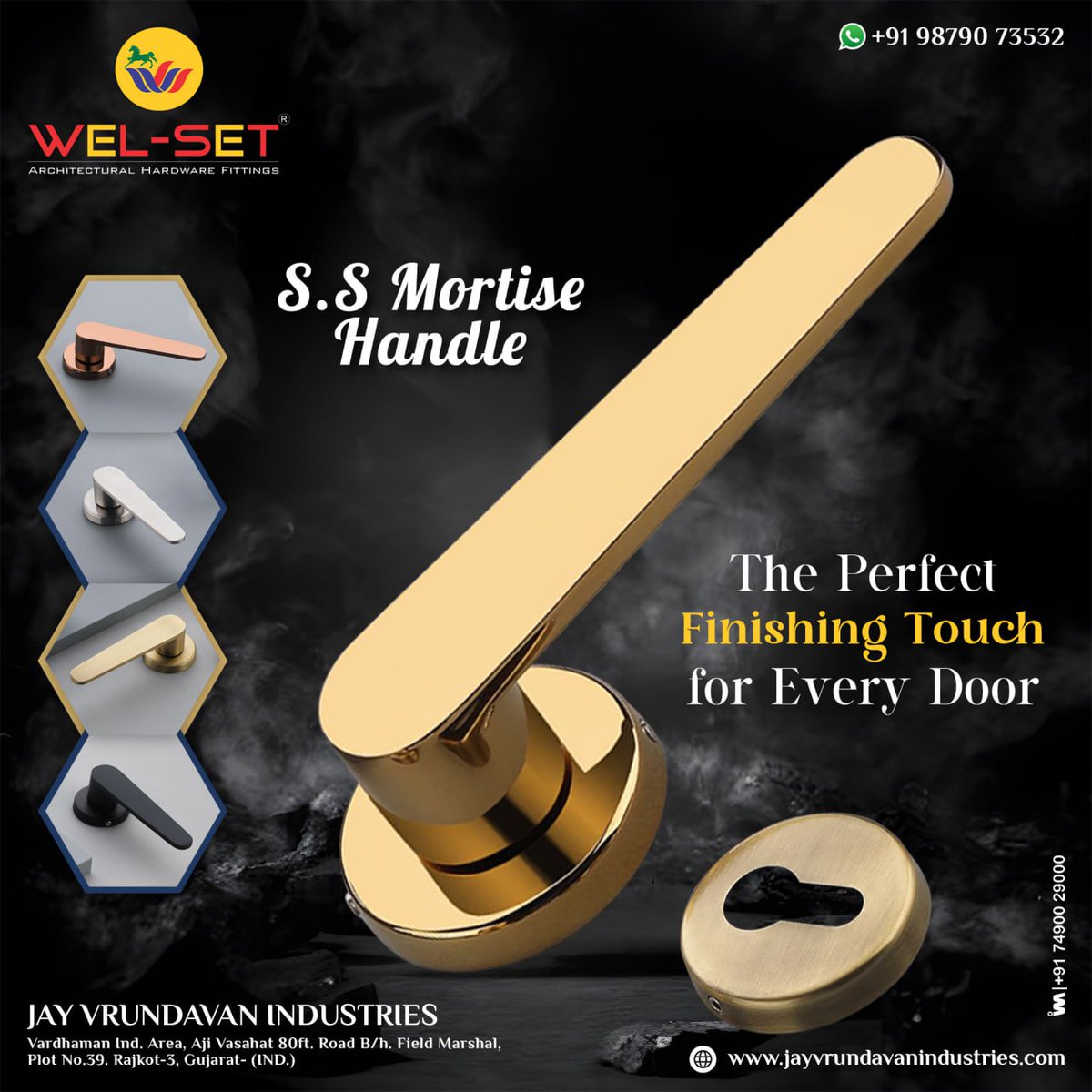ibais_hardware's tweet photo. JAY VRUNDAVAN INDUSTRIES - RAJKOT

For enquiry via WhatsApp click:
https://t.co/oM6PlQCoPX

Mr. Jitendra Sardhara - 98790 73532
#mortise #locks #doorfitting #mortisehandle #mortiselock #mortiselockhandle #doorlock #lockhardware
.
@ibais_hardware https://t.co/aMoyPXYuu0