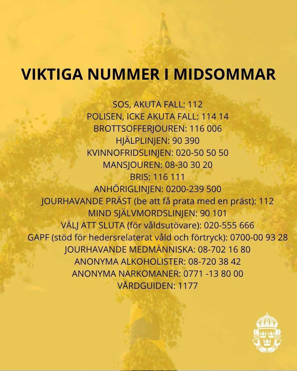 Och så den nödvändiga påminnelsen. Hjälp finns att få i en svår situation.
