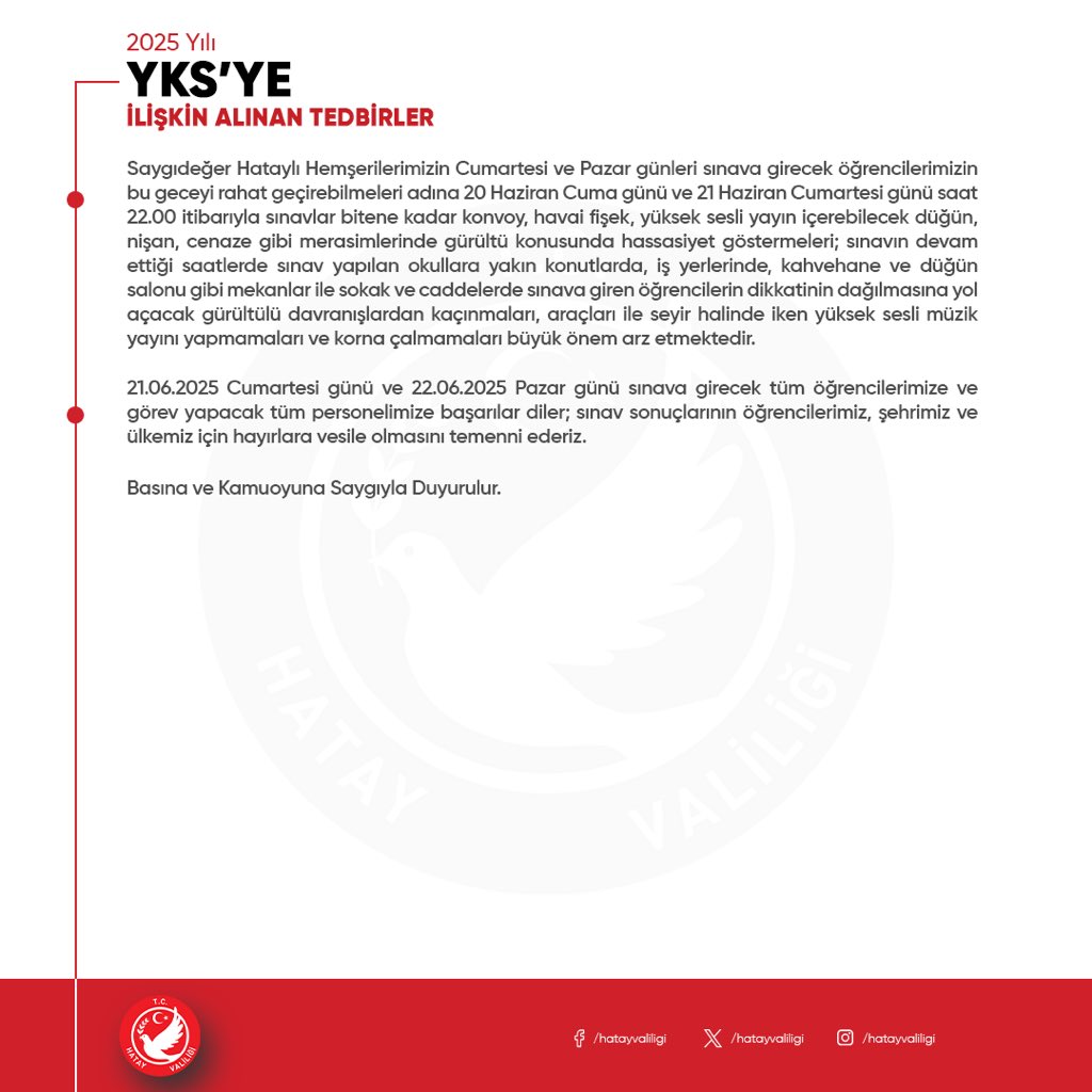 Kamuoyuna saygıyla duyurulur.