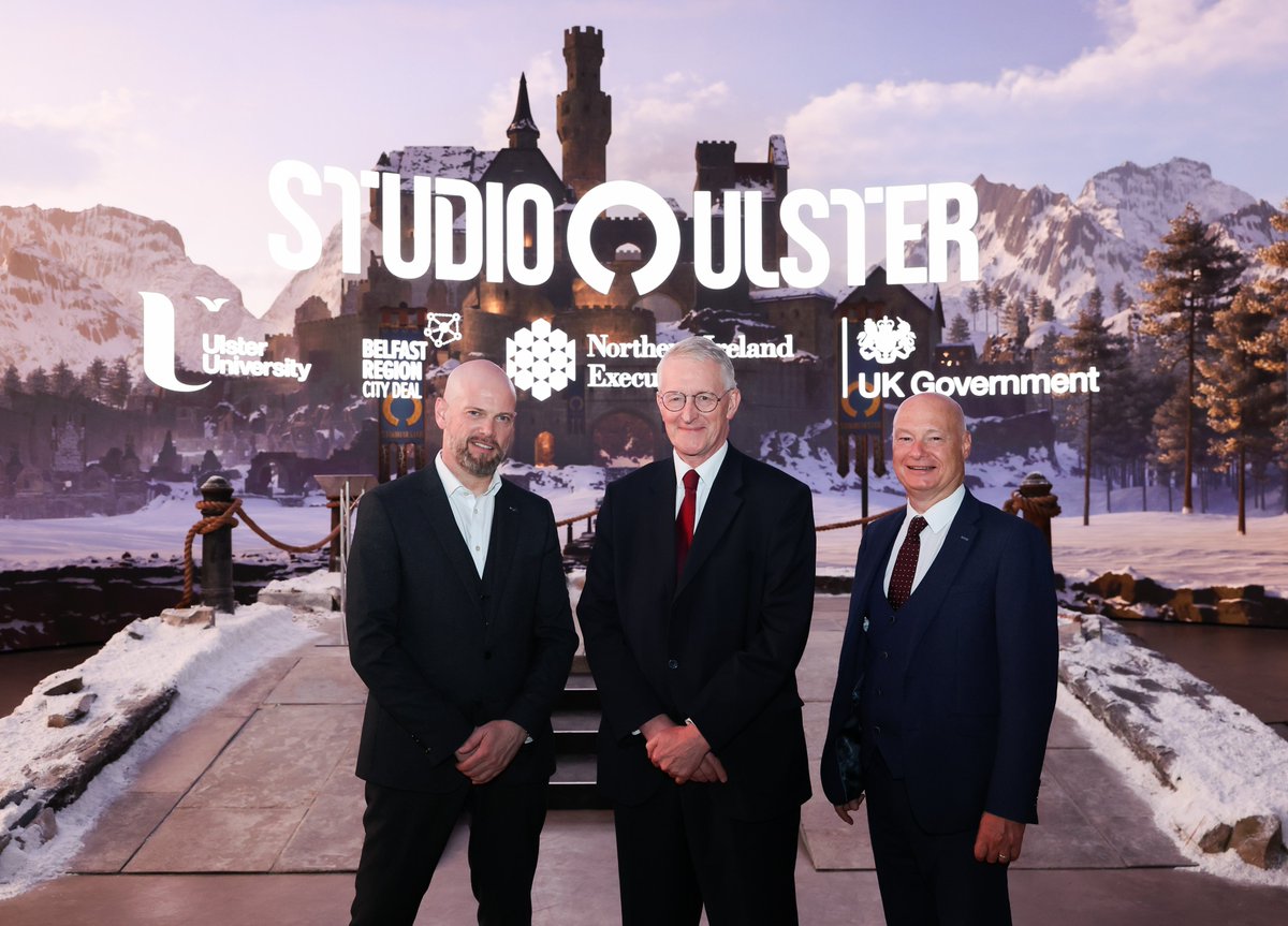 NIOgov's tweet image. 🎥 Congratulations to Studio Ulster, the world-leading virtual production studio which officially launched yesterday!
👇Secretary of State @hilarybennmp toured the Belfast studio, which is part funded by UK Government, including £25.2m via the Belfast Region City Deal.