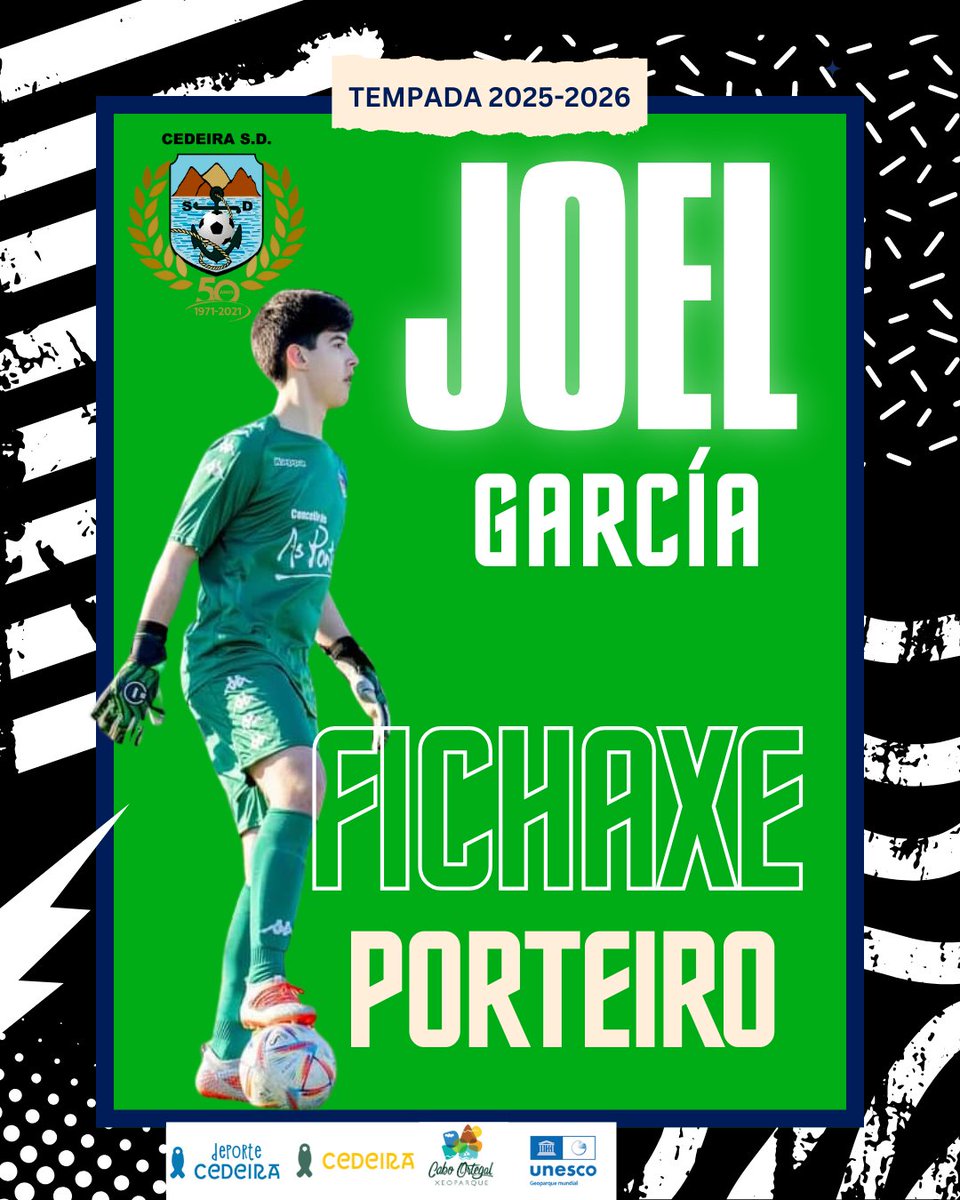 CEDEIRA SD (@sdcedeira) on Twitter photo NOVA FICHAXE 🤍🖤👏✍️
🆕️ Tempada 25-26
👤Joel García Caamaño
🏠 Cedeira
⚽️ Porteiro
➡️ <a href="/cdaspontes/">C.D. As Pontes</a>
📝Xa militou en categorías inferiores do clube.
Gran envergadura e moi bos reflexos, pese a ser moi novo xa xogou na 1ªFutgal.
Moita sorte e benvido de novo a tua casa 🖤🤍🥰👏 NOVA FICHAXE 🤍🖤👏✍️
🆕️ Tempada 25-26
👤Joel García Caamaño
🏠 Cedeira
⚽️ Porteiro
➡️ <a href="/cdaspontes/">C.D. As Pontes</a>
📝Xa militou en categorías inferiores do clube.
Gran envergadura e moi bos reflexos, pese a ser moi novo xa xogou na 1ªFutgal.
Moita sorte e benvido de novo a tua casa 🖤🤍🥰👏