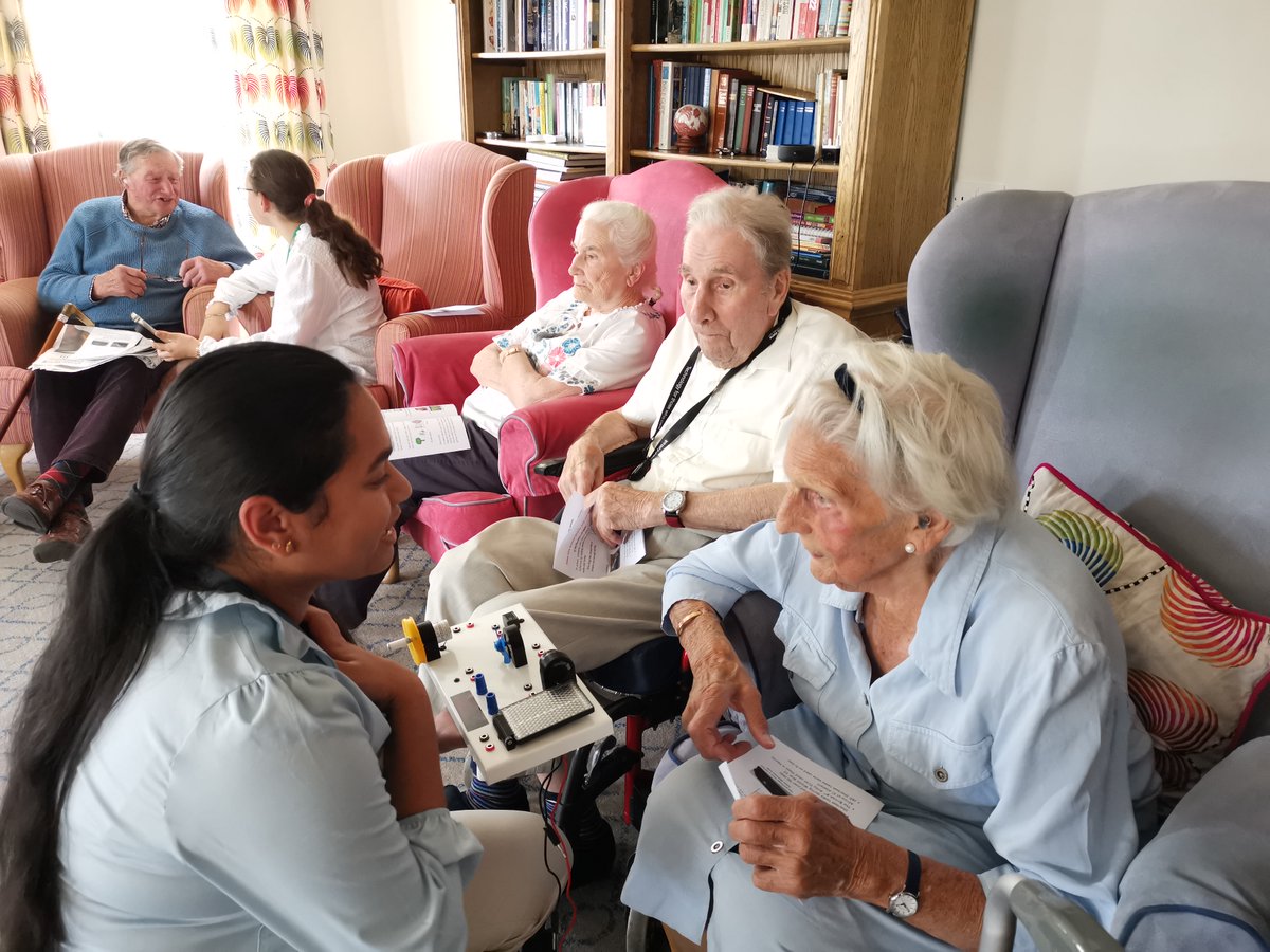 SG_STEM's tweet image. A lovely afternoon at Abbey View Care Home last Tuesday! 🧪💬 Residents enjoyed hands-on science with energy transfer kits, periscopes &amp;amp; a thermal imaging camera. Big thanks to Jess (L6) and our amazing science team: Mr Blake, Miss Joseph &amp;amp; Mrs Francis! 💙 #ScienceOutreach #STEM