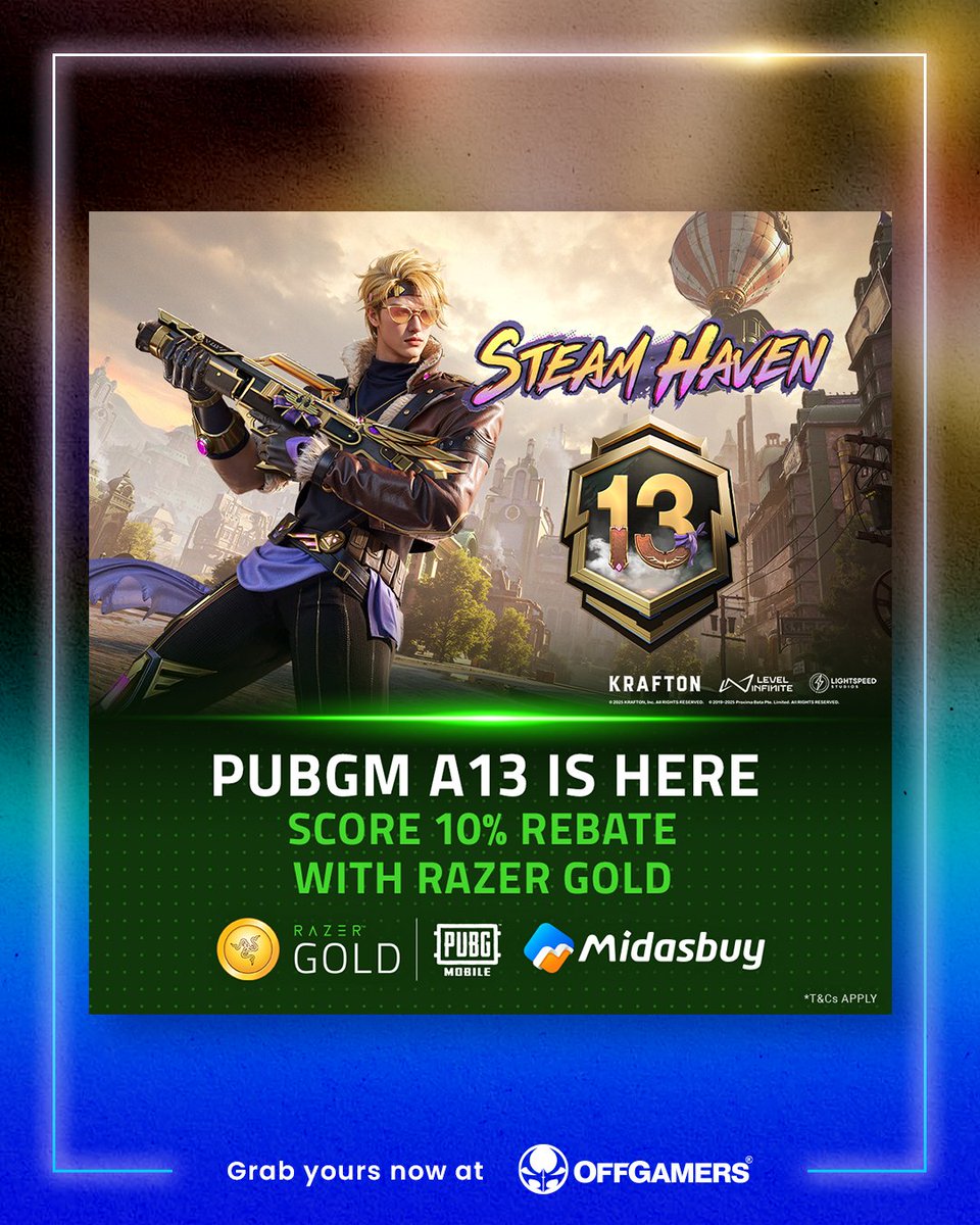 offgamers's tweet photo. Top up 660 UC or more via Midasbuy using your Razer Gold Wallet and get 10% Bonus Gold, capped at once per user while stocks last! ๐ฅ
Shop now: https://t.co/UXOXSYn6yW
#OffGamers #RezerGold #PUBG #PUBGMobile #promo https://t.co/WiYSiihRSJ