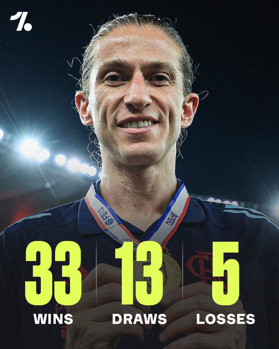 Filipe Luís' record with Flamengo is incredible... he has also won three trophies since taking over in September 2024 🏆🇧🇷
