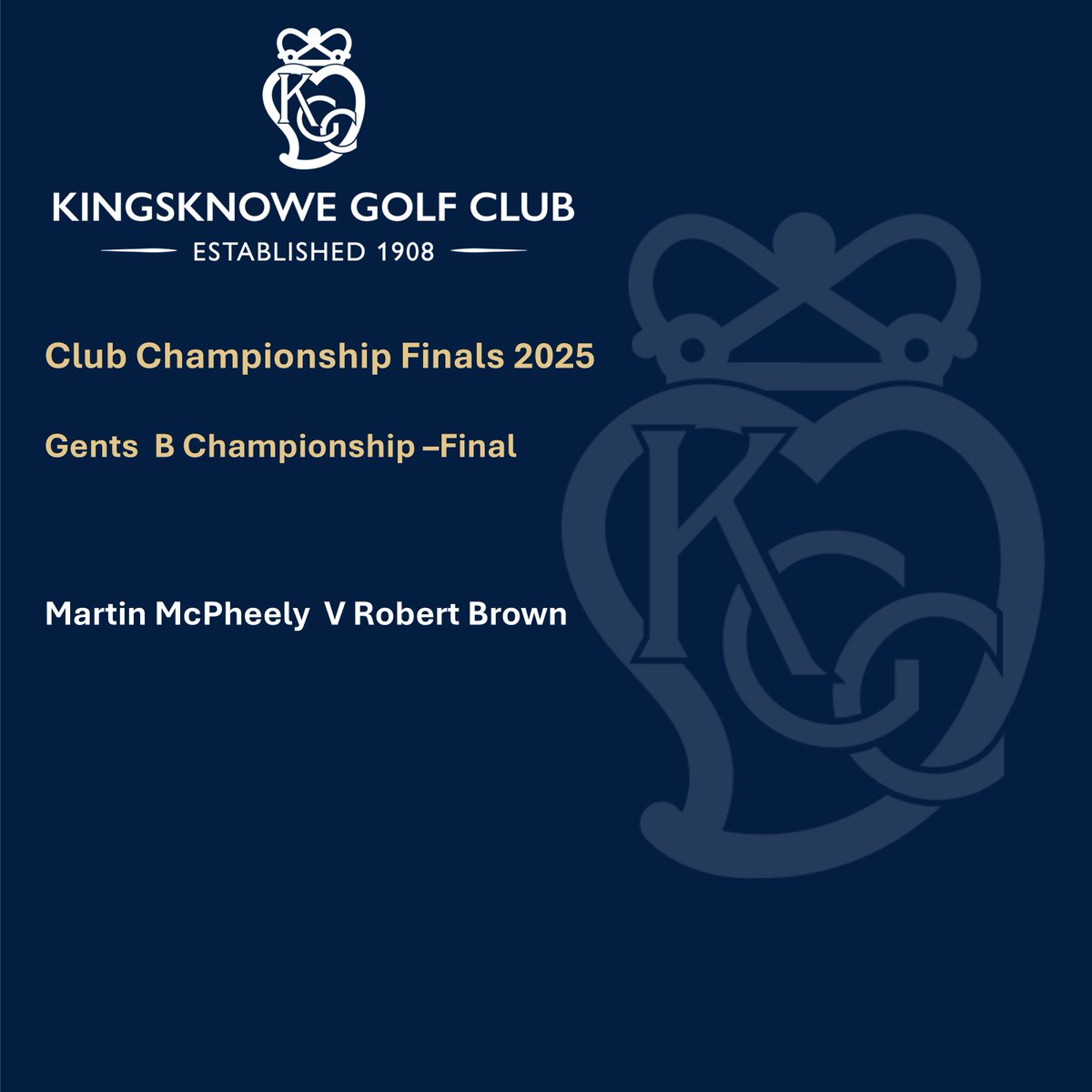 Last night was semi finals for all of the gents sections. Here are the results from all the matches from the Gents &amp; Seniors. Congratulations to all those who have made it through to Finals Day on Saturday

#kingsknowegolfclub #edinburghgolf #scottishgolf  #morethanagolfclub
