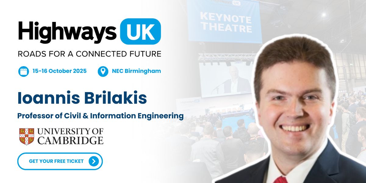 🚨 Speaker Announcement: Ioannis Brilakis, Professor of Civil &amp; Information Engineering at Cambridge University 

🚀 Want to be a part of Highways UK? Get in touch today! buff.ly/GCD4PAH

#HighwaysUK