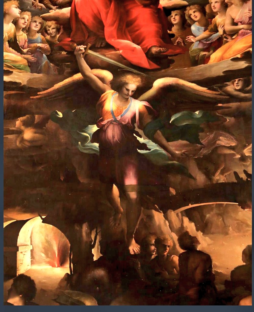 La caída de los ángeles rebeldes. Detalle Beccafumi, XVI.