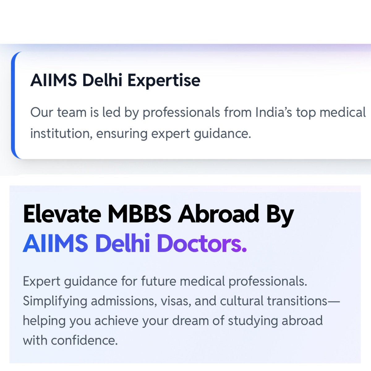 Dr Deepak Aanjna (@dr_deepakaanjna) on Twitter photo Can anyone from AIIMS Delhi respond?
Is there any official course by AIIMS Delhi that makes someone an expert in MBBS abroad admissions? Easiest way to attract NEETUG students is to just attach “AIIMS Delhi” to anything. #MedTwitter #abroadmbbs Can anyone from AIIMS Delhi respond?
Is there any official course by AIIMS Delhi that makes someone an expert in MBBS abroad admissions? Easiest way to attract NEETUG students is to just attach “AIIMS Delhi” to anything. #MedTwitter #abroadmbbs