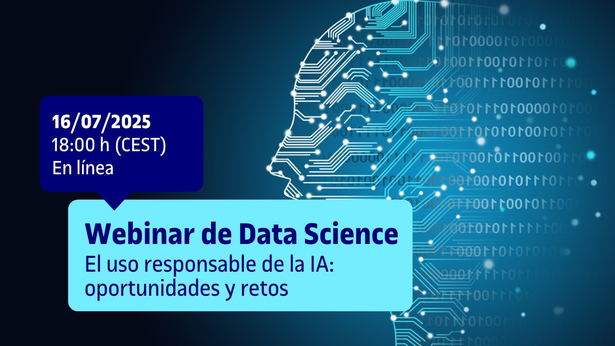 UOC: Informática, Multimedia y Telecomunicación (@uoceimt) on Twitter photo 📣Webinar #DataScienceUOC | 🤖 El uso responsable de la #IA: oportunidades y retos.
🗣️Con el Dr. Richard Benjamins (<a href="/vrbenjamins/">Richard Benjamins</a>), experto reconocido en inteligencia artificial ética. Presenta: <a href="/anto_pita/">Antonio Pita Lozano</a>.
🗓️16 de julio
💻Online
👉Inscripción gratuita: symposium.uoc.edu/136178/detail/… 📣Webinar #DataScienceUOC | 🤖 El uso responsable de la #IA: oportunidades y retos.
🗣️Con el Dr. Richard Benjamins (<a href="/vrbenjamins/">Richard Benjamins</a>), experto reconocido en inteligencia artificial ética. Presenta: <a href="/anto_pita/">Antonio Pita Lozano</a>.
🗓️16 de julio
💻Online
👉Inscripción gratuita: symposium.uoc.edu/136178/detail/…