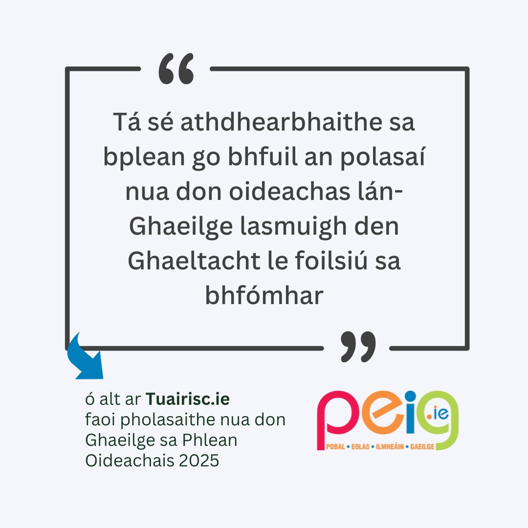 Scéal ó nuachtlitir an lae - ar fáil anseo 👉 tinyurl.com/2wt86ysy
Cláraigh linn ag peig.ie/nuachtlitir/ 
#gaeilge