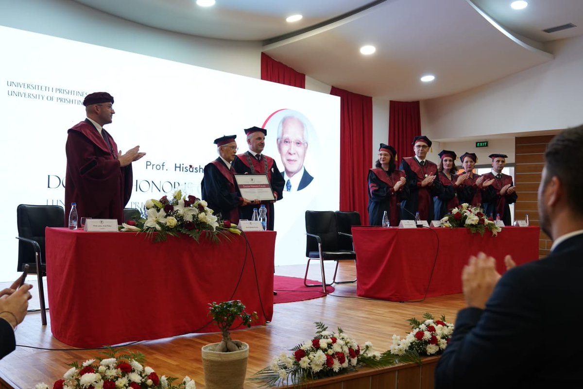 "In the light of this tide of history, what you have achieved in Kosovo can be appreciated in this new light of human victory rather than a victory between nations. With this final comment, I wish to conclude my presentation.", said profesor Owada. 
uni-pr.edu/page.aspx?id=2…