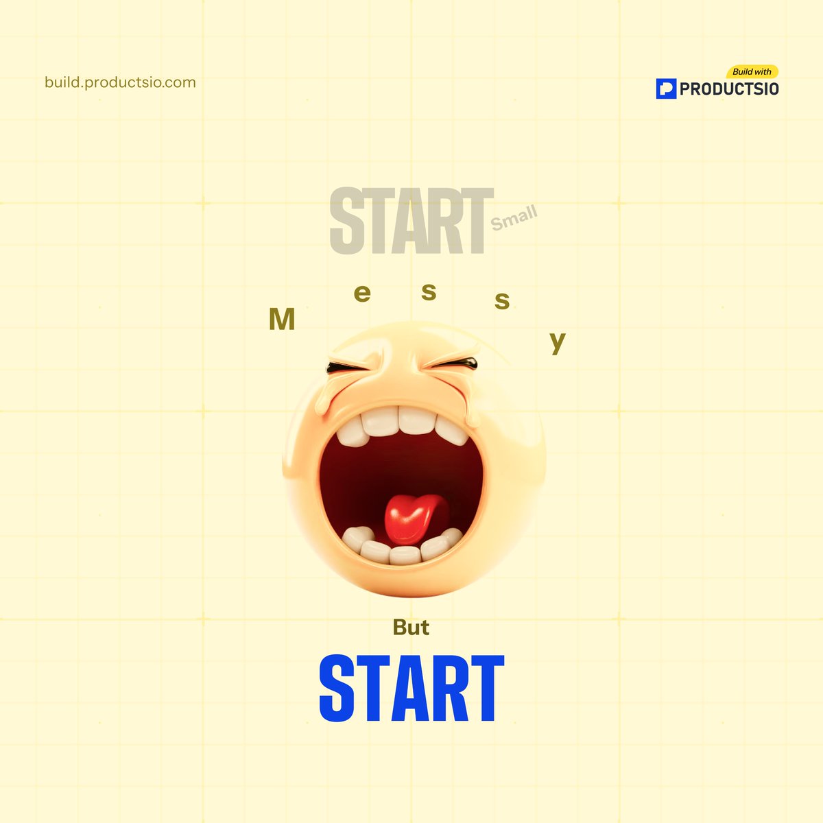 Start small. Start messy. But start.

Let this sink in → You don’t need permission to build something important.

You’re allowed to take up space and lead with bold ideas.
#BuildWithProductsio #Friday #TechForGood #Startups #foundertips