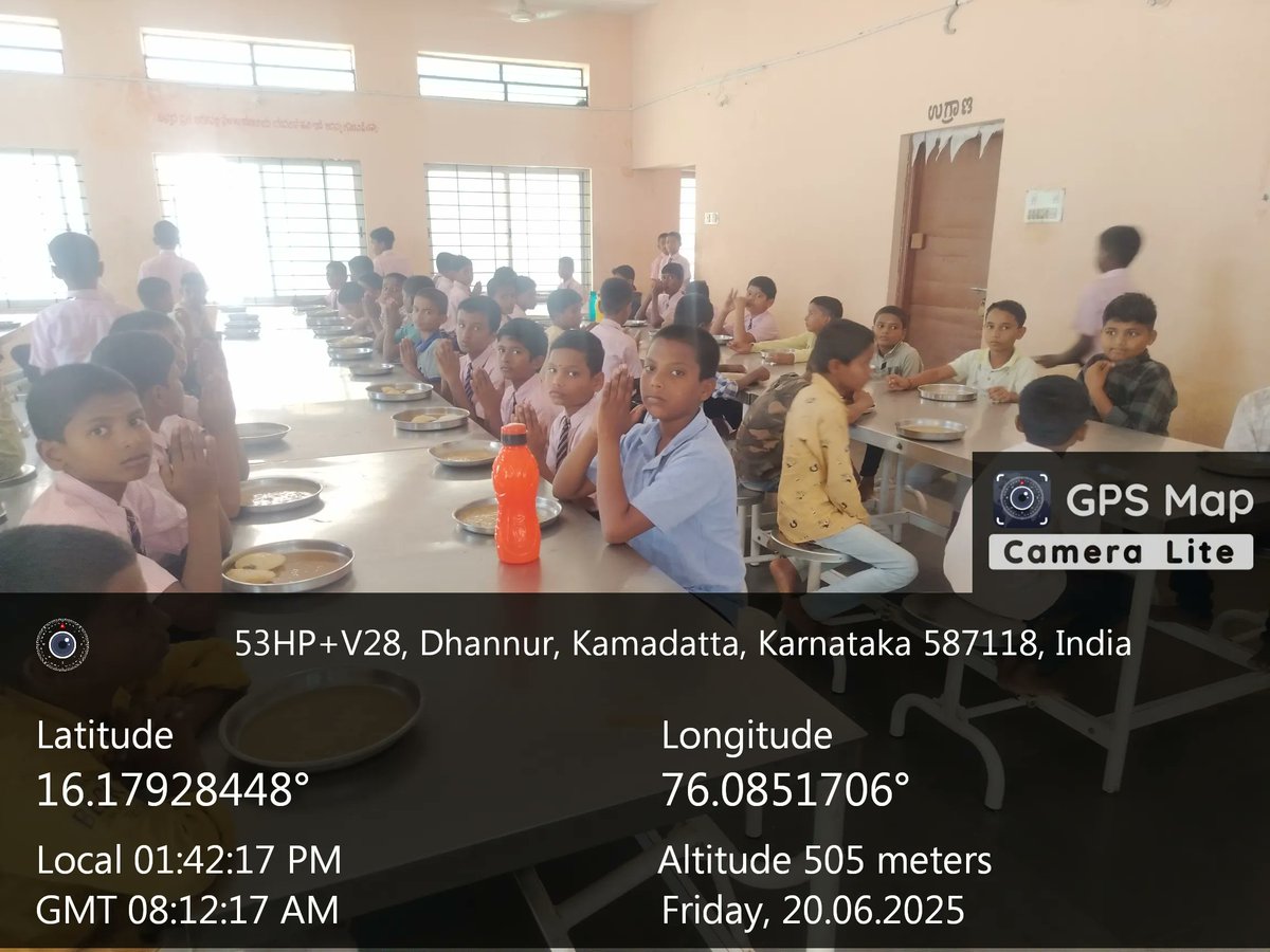 Lunch MDRS dhannur  #SocialAudit_SWDMeals #SocialWelfare_Karnataka <a href="/SWDGoK/">ಸಮಾಜ ಕಲ್ಯಾಣ ಇಲಾಖೆ</a>