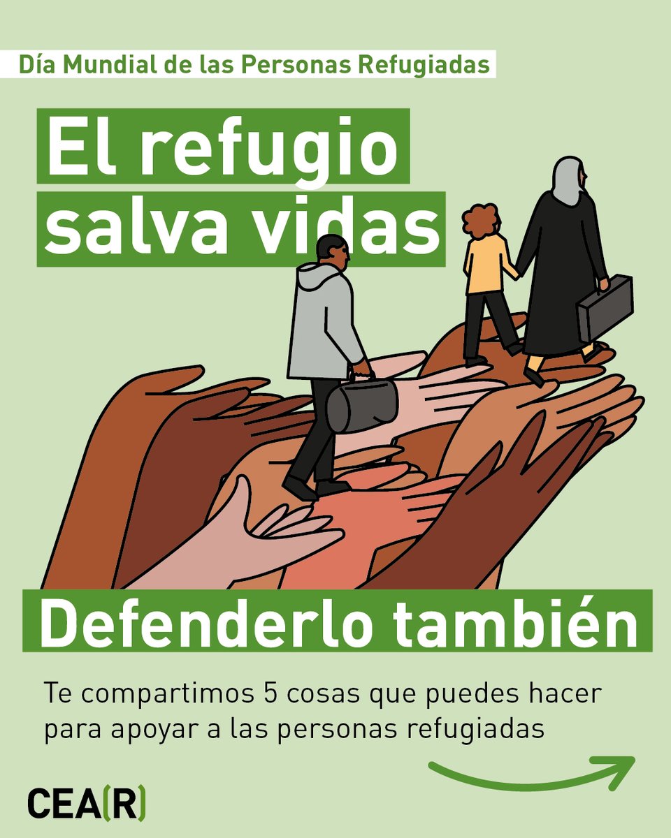 CEARefugio's tweet image. 💯👏 En el #DíaMundialDeLasPersonasRefugiadas, celebramos tu compromiso con la solidaridad y los derechos humanos.

¡Y con estas recomendaciones queremos animarte a seguir apoyando que todas las personas tengan su REFUGIO! 💚🧵