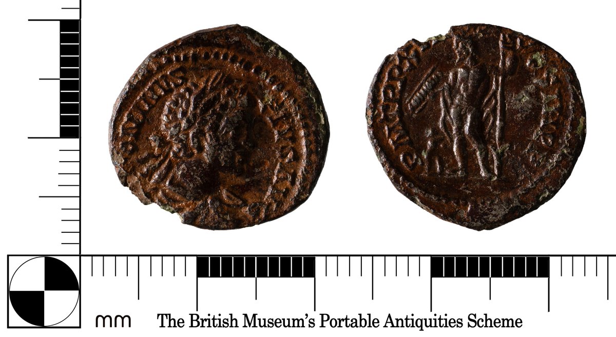YORYM_FLA's tweet image. This is a silver-plated copy of a Roman denarius combining an obverse of Caracalla with a reverse type of Septimius Severus, Caracalla's father. #FindsFriday buff.ly/mIiuu9E