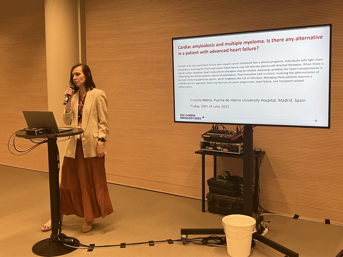 Pedro Moliner (@petermoliner) on Twitter photo Dr Cristina Mitroi <a href="/Cristina_Mitroi/">cristina mitroi</a> from Madrid <a href="/secardiologia/">Soc Esp Cardiología</a> <a href="/cardiooncoSEC/">CardioOncologia SEC</a>
Cardiac amyloidosis and multiple mieloma clincal case‼️
#SECardioOncology2025 Dr Cristina Mitroi <a href="/Cristina_Mitroi/">cristina mitroi</a> from Madrid <a href="/secardiologia/">Soc Esp Cardiología</a> <a href="/cardiooncoSEC/">CardioOncologia SEC</a>
Cardiac amyloidosis and multiple mieloma clincal case‼️
#SECardioOncology2025