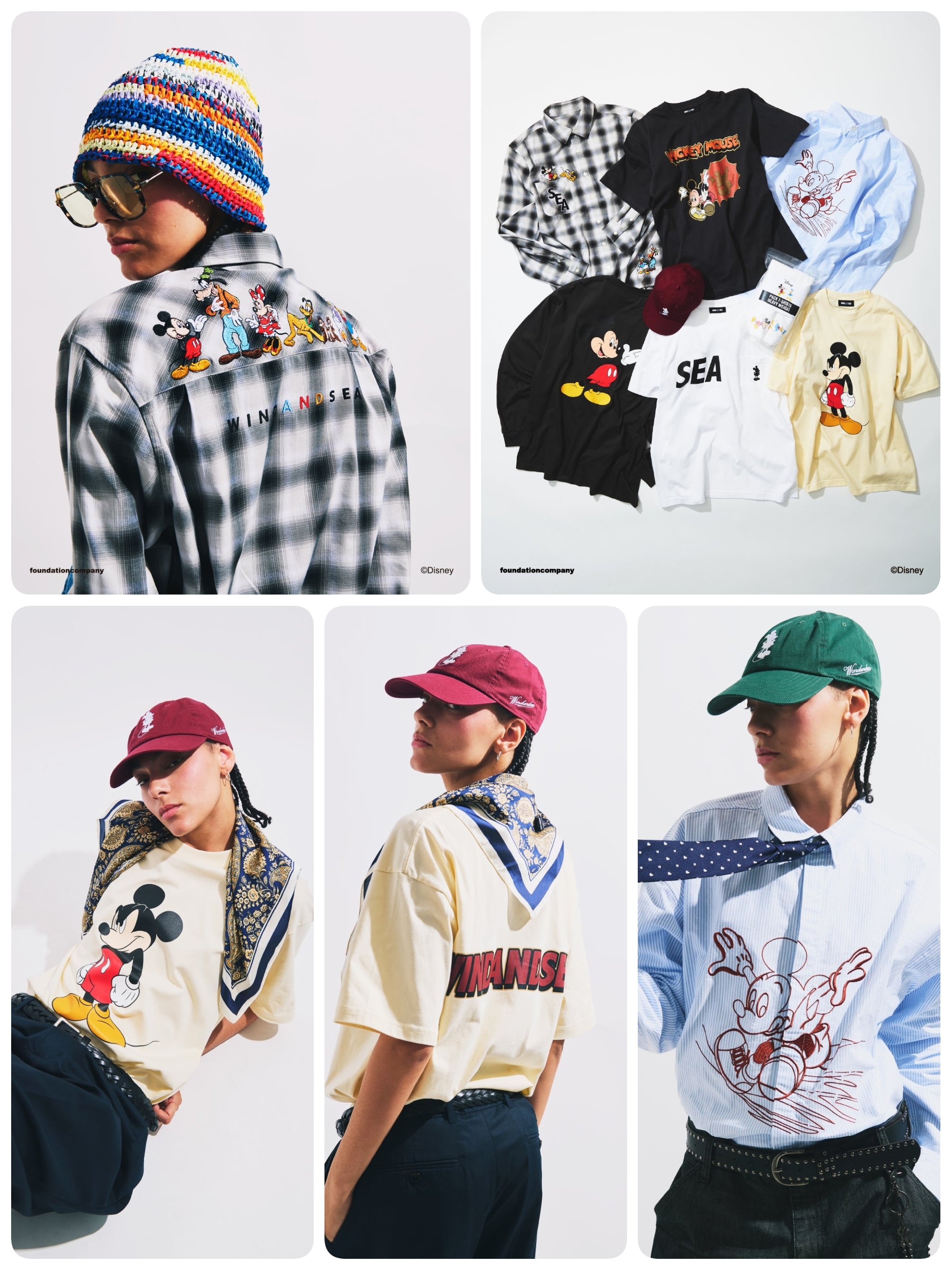 新品　WIND AND SEA × DISNEY ロンT ディズニー 1/14 発売】WIND AND SEA “Disney Mickey&Friends Collection