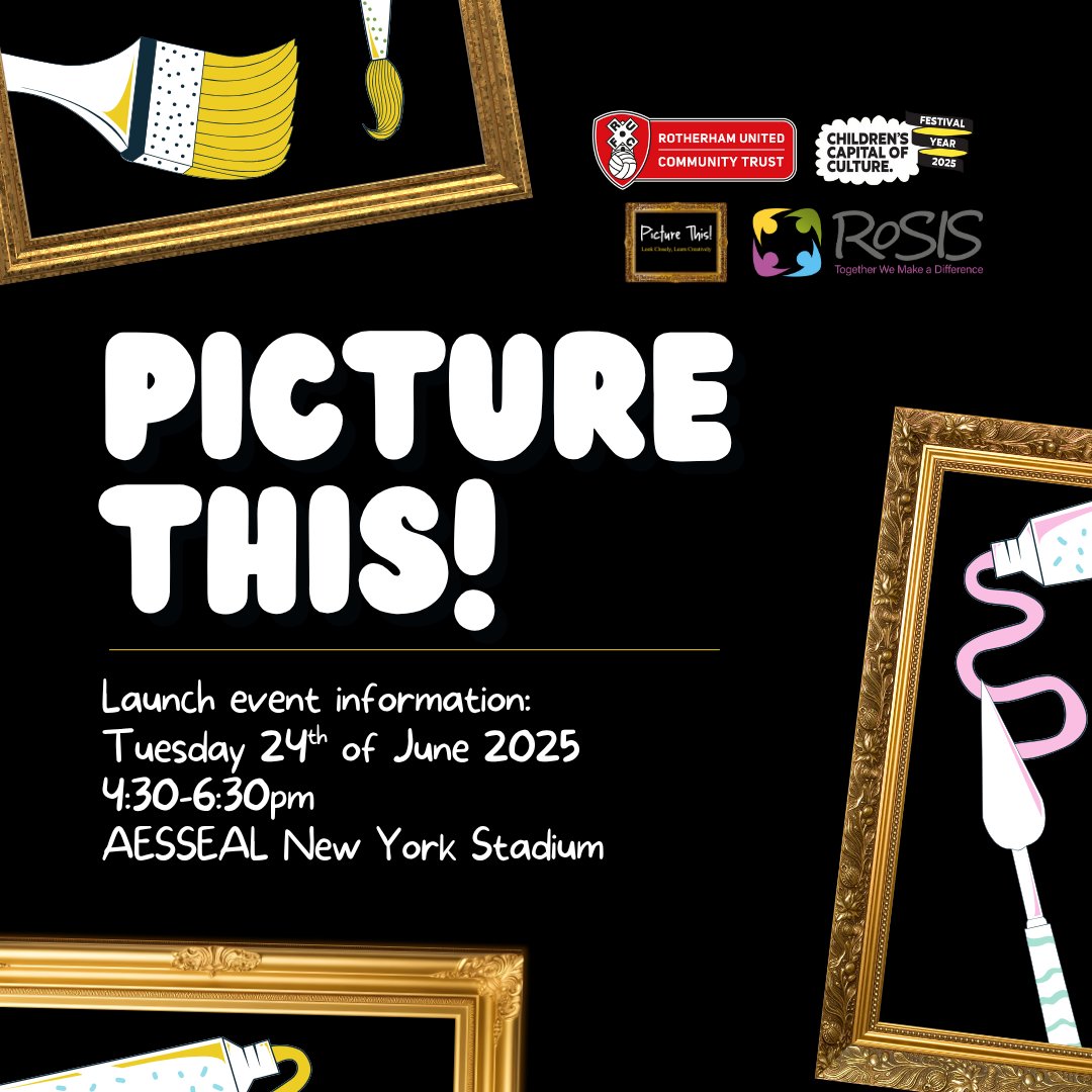 CCOC | The countdown is ON!🎉

Get ready for the Picture This Launch at the AESSEAL New York Stadium on Tuesday 24th June, 4:30–6:30pm!

A family-friendly event packed with fun, creativity and excitement for children, young people and families.

#ChildrensCapitalofCulture #RUCT