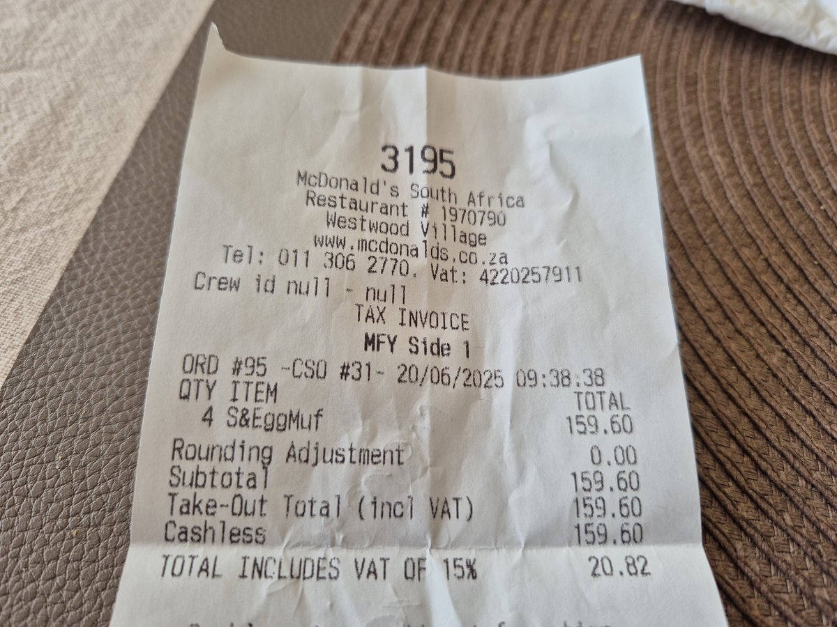 The Food Musketeer (@zafoodmusketeer) on Twitter photo .<a href="/McDonalds_SA/">McDonald’s SA</a> <a href="/McDonalds/">McDonald's</a> besides the app not working, then waiting more than 15 minutes for 4 sausage egg mcmuffins, because they were waiting on the eggs. I get home to 4 egg mcmuffins, no sausage and it's so pathetically small. It's disgusting 😒 Westwood village is pathetic. .<a href="/McDonalds_SA/">McDonald’s SA</a> <a href="/McDonalds/">McDonald's</a> besides the app not working, then waiting more than 15 minutes for 4 sausage egg mcmuffins, because they were waiting on the eggs. I get home to 4 egg mcmuffins, no sausage and it's so pathetically small. It's disgusting 😒 Westwood village is pathetic.