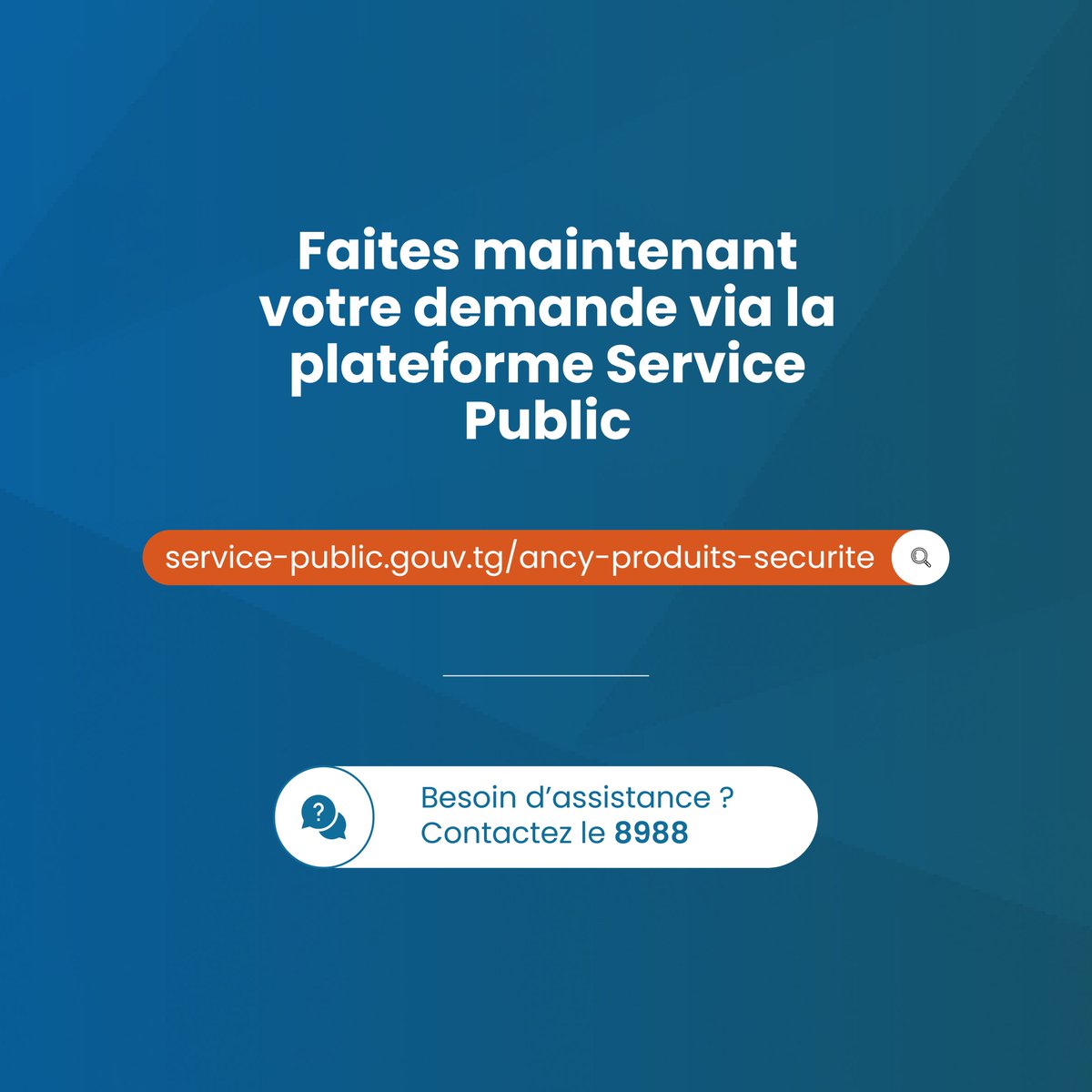 🛡 Vous développez ou commercialisez des produits de sécurité numérique ?
Vous pouvez désormais effectuer en ligne la demande de qualification pour vos produits !

Entamez maintenant votre demande  en cliquant ici : service-public.gouv.tg/ancy-produits-…