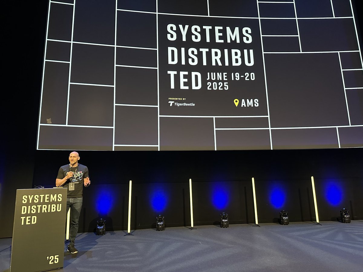 TigerBeetleDB's tweet photo. Prof. Ram Alagappan of Protocol-Aware Recovery fame being introduced by @DominikTornow #systemsdistributed https://t.co/ZABQCI2KPj