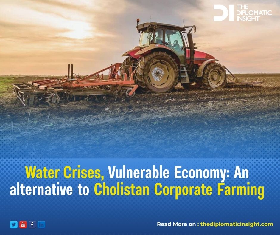 An agrarian country like Pakistan, that is solely 

dependent on the water from the glacial melt of the 

Himalayas coursing through the Indus River system, has 

been declared water scarce by UNDP in 2025. The 

country’s agriculture constitutes almost 24% of its gross