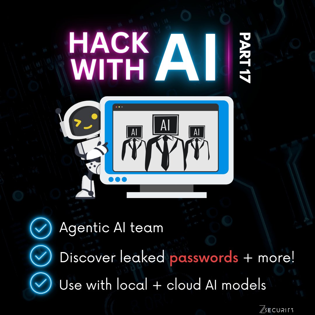Hacking with AI Agents – Web Browser Control with a team of AI Agents 🤖

🆕 Introduction to Web Browser AI Agents
🆕 Configuring AI Agents Team
🆕 Discovering Leaked Passwords with AI
🆕 Using Local AI to Control Web Browsers

Become a zSecurity Member to access these exclusive
