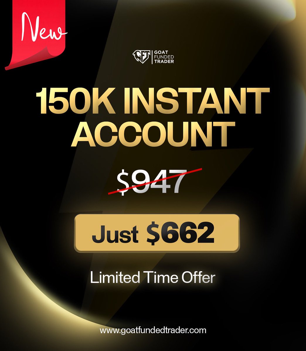 🚨NEW $150K INSTANT ACCOUNT🚨

This is your chance to level up your trading game with GFT 🏆 

🔥 50% Off
🔥 No evaluation
🔥 Instant access
🔥 Now for just $494.00

No challenge. No waiting. Just trade.

Because talent shouldn’t wait🐐

Offer available for a limited time only!