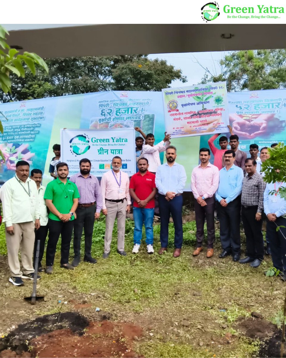 Greenyatra's tweet image. A Greener #SpineRoad Begins!

We are glad to announce the inauguration of a new plantation project at #SpineRoad, #PimpriChinchwad — a major step towards urban afforestation and climate resilience.

The event was inaugurated by Municipal Commissioner Mr. Shekhar…