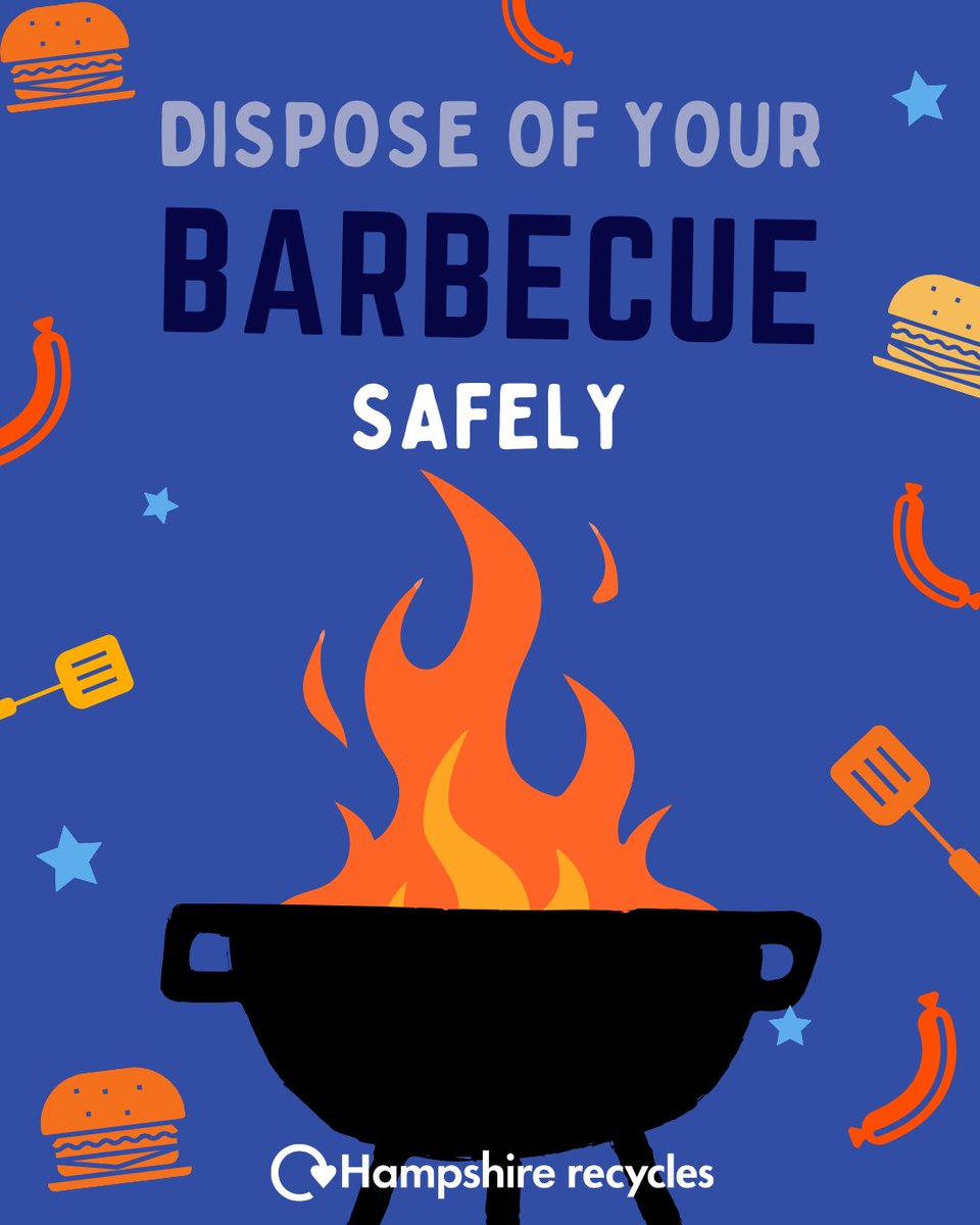 RecycleHants's tweet image. 🔥 BBQ plans this summer? Stay safe & waste-wise:
✅ Cool BBQs fully before binning—soak in water first
🚫 Don’t recycle disposable BBQs—they’re not recyclable
🌿 Skip disposables—prep food at home for a picnic instead!
#HampshireRecycles