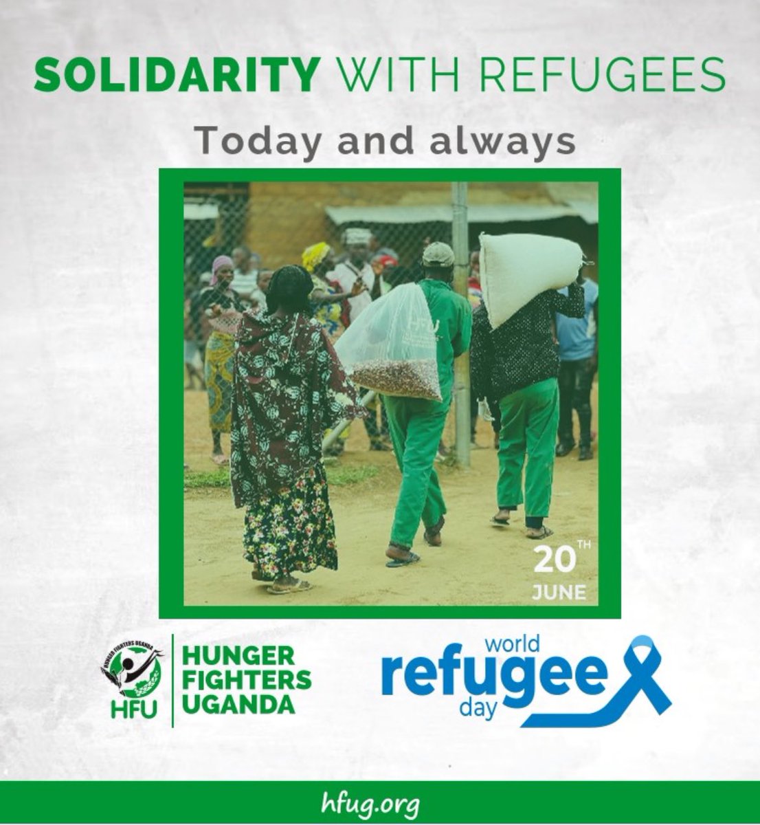 Hunger Fighters Uganda (@hungerfightersu) on Twitter photo Today, we stand in solidarity with people forced to flee.
In a time of record displacement and shrinking aid, we know how it matters more than ever.
#SolidarityWithRefugees
#TodayandAlways
<a href="/FH_Uganda/">Food for the Hungry Uganda</a>
<a href="/UNHCRuganda/">UNHCR Uganda</a>
<a href="/WFP_Uganda/">WFP Uganda</a>
<a href="/Welthungerhilfe/">Welthungerhilfe (WHH)</a> Today, we stand in solidarity with people forced to flee.
In a time of record displacement and shrinking aid, we know how it matters more than ever.
#SolidarityWithRefugees
#TodayandAlways
<a href="/FH_Uganda/">Food for the Hungry Uganda</a>
<a href="/UNHCRuganda/">UNHCR Uganda</a>
<a href="/WFP_Uganda/">WFP Uganda</a>
<a href="/Welthungerhilfe/">Welthungerhilfe (WHH)</a>