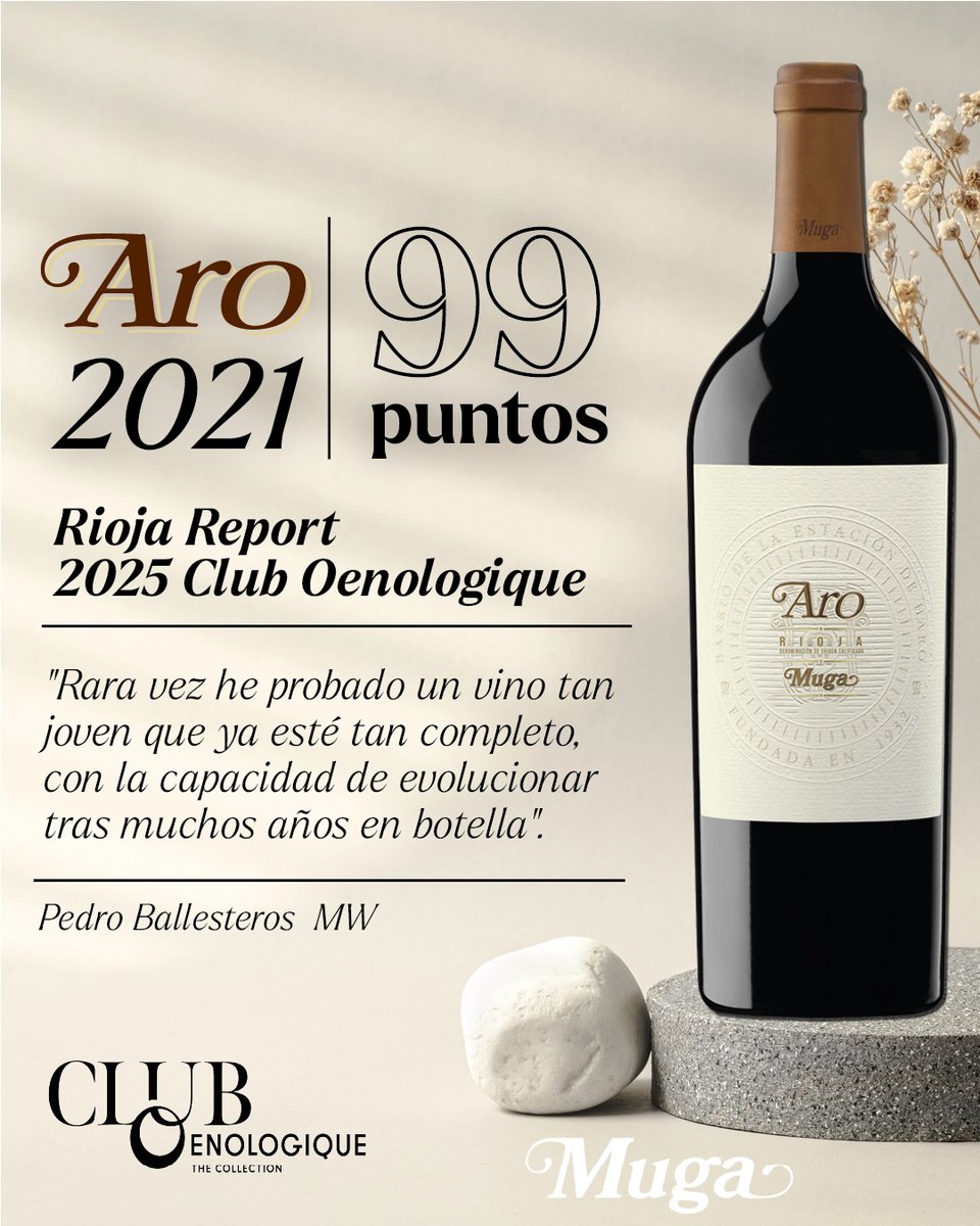 bodegasmuga's tweet image. 🏆 ARO 2021 - 99 POINTS 🏆
Fabulous and exciting score in the latest RIOJA REPORT by Pedro Ballesteros MW for @cluboenologique.
👉 cluboenologique.com/report/rioja-w…  

Thank you very much!

#ClubOenologique #BodegasMuga
