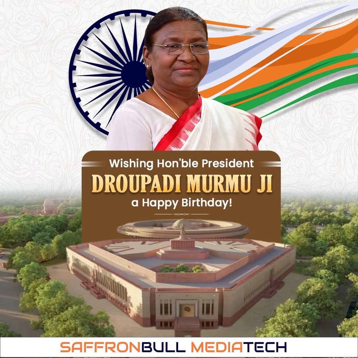 SaffronBull_MT's tweet image. Warm birthday wishes to the Hon’ble President of India, Smt. Droupadi Murmu Ji.
#DroupadiMurmu #PresidentOfIndia #Leadership