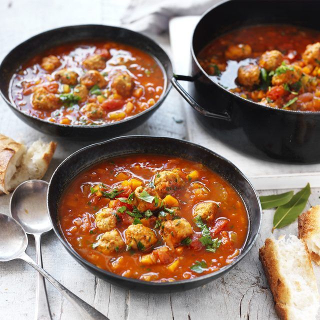 Wondering what to cook for dinner? 🤔🍲 If you're looking for a winter warmer, check out this delicious Italian pork sausage and tomato soup 😍 It's perfect with some crusty bread and makes a comforting main or hearty entree. <a href="/Australian_Pork/">Australian Pork</a> recipe here: buff.ly/NkZWnbl