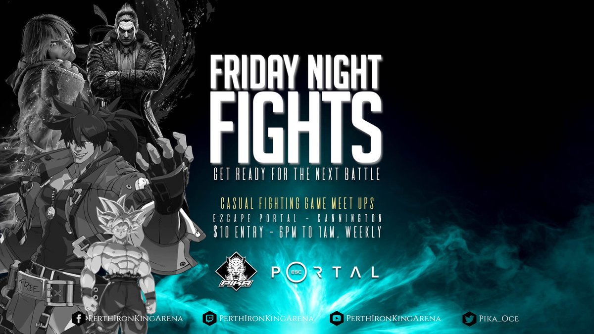 Friday Night Fights is on as usual tonight from 6PM until 1AM at Escape Portal. Come play fighting games with the Perth community!