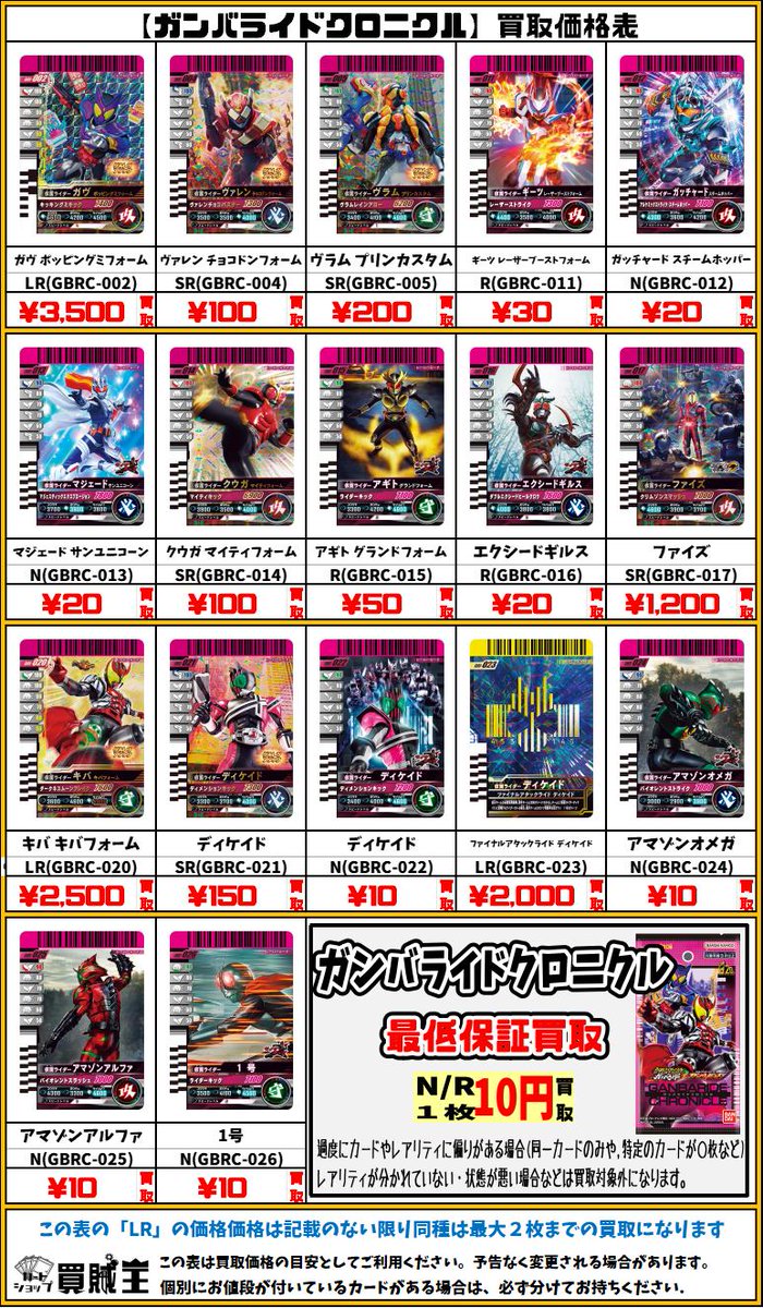ラジオ会館店よりお知らせ】 #ガンバレジェンズ 買取情報📢‼️ 本日