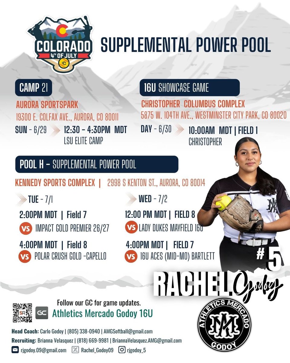 Rachel Godoy (@rachel_godoy09) on Twitter photo Follow me to Colorado! Excited to be going back and playing with best girlies out there! <a href="/amgodoysoftball/">Athletics Mercado Godoy</a>
<a href="/TCSFastpitch/">TC Fastpitch</a> <a href="/coachcj317/">Coach CJ</a> <a href="/coachbri_amg/">Brianna Velasquez🥎</a> <a href="/NCSA_Softball/">NCSA Softball</a> <a href="/D1Softball/">D1Softball</a> <a href="/d2softball/">d2softball</a> <a href="/D3Softball/">D3Softball</a> <a href="/PrepSoftball/">Prep Softball 🥎</a> <a href="/SoftballRecruit/">Softball Recruit 🥎</a> <a href="/SBRRetweets/">Softball Recruiting Reposts</a> <a href="/EliteSoftballR1/">EliteSoftballReport</a> <a href="/EliteRecruits_/">Elite Recruits</a> Follow me to Colorado! Excited to be going back and playing with best girlies out there! <a href="/amgodoysoftball/">Athletics Mercado Godoy</a>
<a href="/TCSFastpitch/">TC Fastpitch</a> <a href="/coachcj317/">Coach CJ</a> <a href="/coachbri_amg/">Brianna Velasquez🥎</a> <a href="/NCSA_Softball/">NCSA Softball</a> <a href="/D1Softball/">D1Softball</a> <a href="/d2softball/">d2softball</a> <a href="/D3Softball/">D3Softball</a> <a href="/PrepSoftball/">Prep Softball 🥎</a> <a href="/SoftballRecruit/">Softball Recruit 🥎</a> <a href="/SBRRetweets/">Softball Recruiting Reposts</a> <a href="/EliteSoftballR1/">EliteSoftballReport</a> <a href="/EliteRecruits_/">Elite Recruits</a>