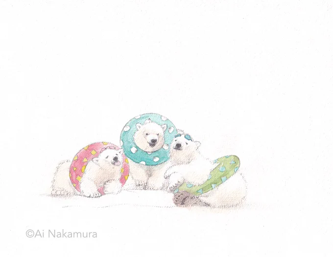 「ちびっこプール2025夏」 #ライくん #ふたごちゃん #イラスト