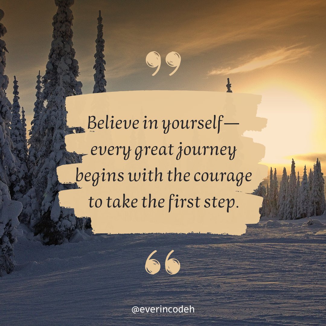 everincodeh's tweet image. #quotesoftheday 
🚀&quot;Believe in yourself—every great journey begins with the courage to take the first step.&quot;👍

For all your software development needs, don&apos;t hesitate to get in touch with us.

#inspiration #motivation #Trending #quoteoftheday  #EverincodehTechnology #viral