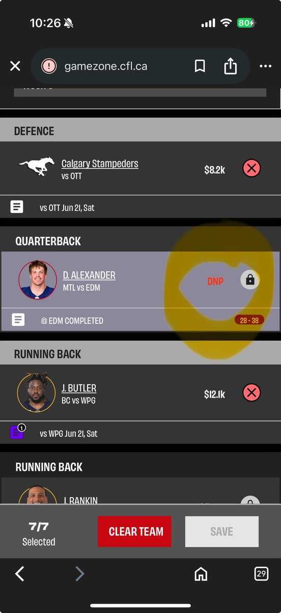 I watched the game. He played. 

Get better <a href="/CFL/">CFL</a>