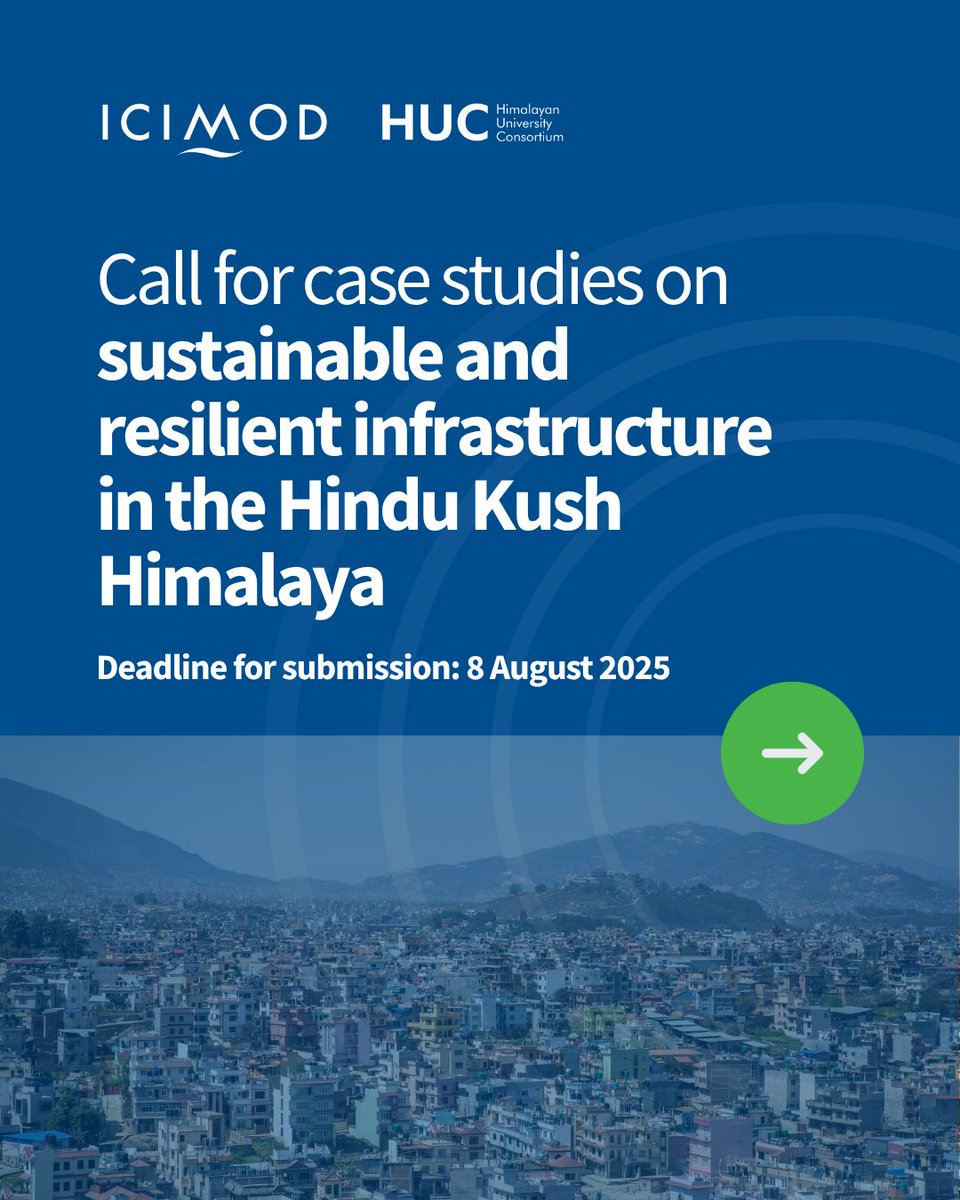 icimod's tweet photo. The rate of built-up area expansion in our region is almost double the population growth rate, and built-up areas have increased by almost 75% from 2000 to 2020.

Cement, iron, steel and aluminium dominate modern construction here. These materials have a higher carbon footprint than traditional building methods, and they also cost more to heat and cool.

Another way is possible. ICIMOD is setting out to document and publicise the beacons of sustainable and resilient building design in our region. 
We are looking for examples of building designs that 
🔹are climate and disaster-resilient
🔹deploy nature-based building materials
🔹blend innovative, modern and traditional building practices 
🔹feature passive and energy efficient design 

We are keen to collect case studies from a broad cross-section of stakeholders and knowledge-holders, from architects to practitioners, researchers to traditional/ Indigenous communities, and other relevant stakeholders from public and private sectors from our region.
Selected examples will feature in a report, with authors invited to present their case studies in person at a regional event to be held in Kathmandu. Resources will also be adapted for e-learning materials to drive wider take-up. 

Deadline for submission: 8 August 2025, Nepal Standard Time (NPT, UTC+05:45)  
Apply here:  https://t.co/ELRuEpndqk 

For more details, visit our website:  https://t.co/D2idsNTffl

@HUCSecretariat
